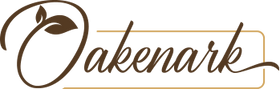 Logo of Oakenark with a leaf design in brown on a white background