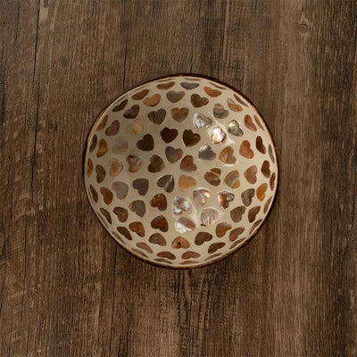 Coconut Jewelry Dish – Heart Shell Inlay Trinket Bowl