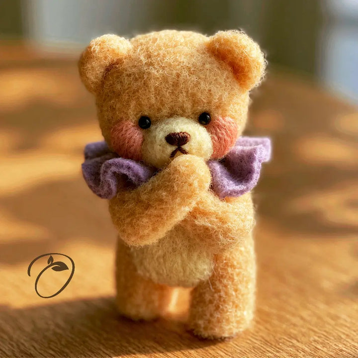 felted light brown bear