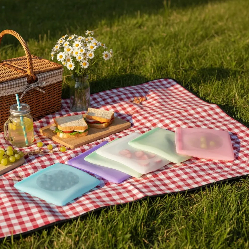  Reusable silicone food bags