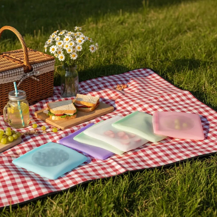  Reusable silicone food bags