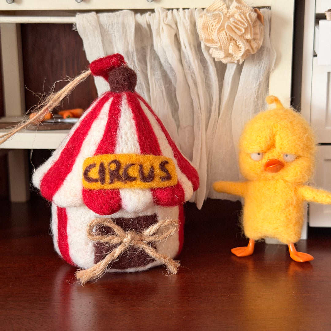 Handcrafted Felt Cute Circus Tent Hanging Ornament