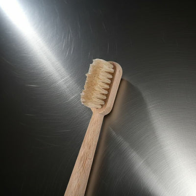 Bamboo toothbrush with natural bristles