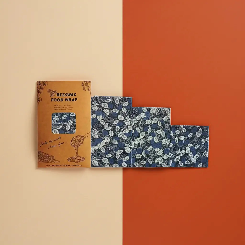 Beeswax food wraps with a branded box 