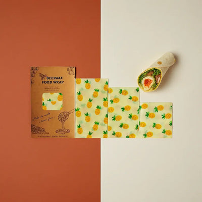 Beeswax food wrap with pineapple pattern