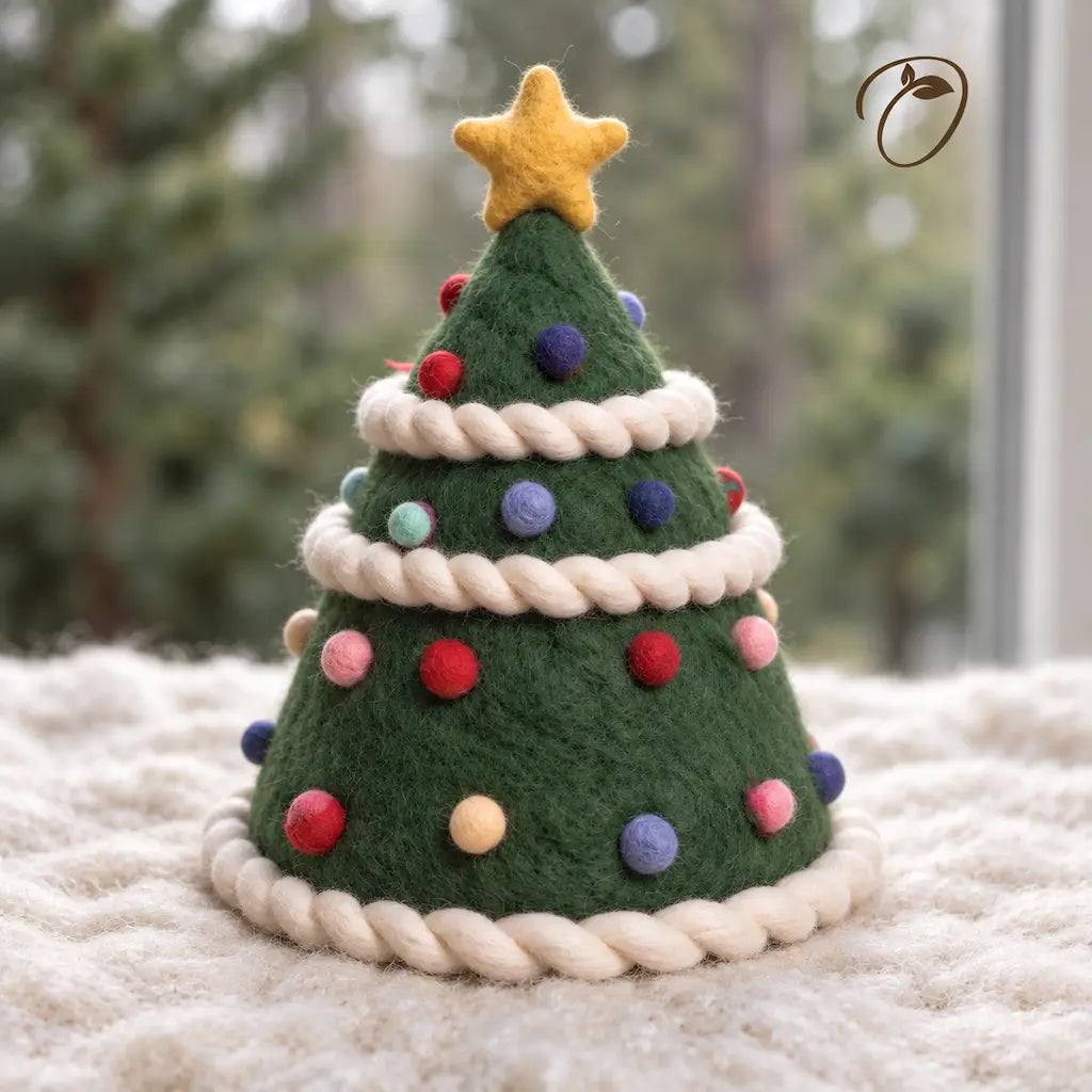 Undercover Cat and Tree Felt Figurine