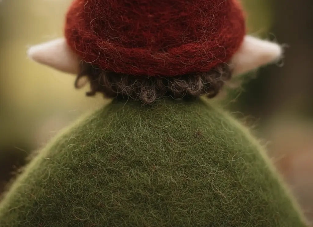 Felt Forest Elf with Red Hat