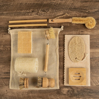Eco-Friendly Kitchen Kit: 13-Piece Natural Cleaning Set