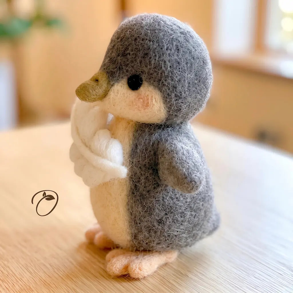 Swan Feather Duckling Figurine