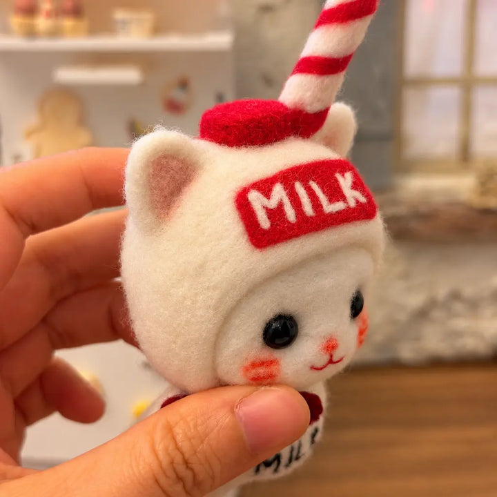 Handheld close-up of the Milk Carton Cat&
