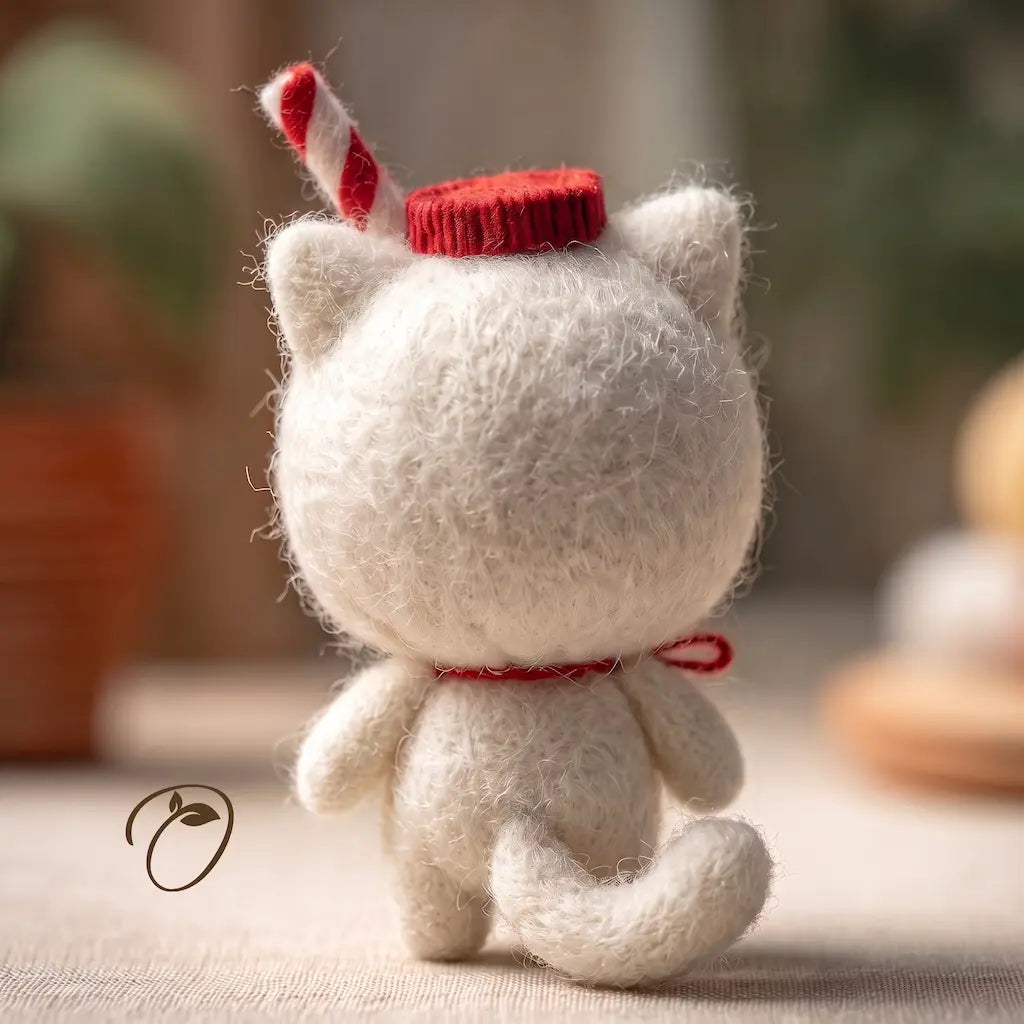 Milk Carton Cat Figurine