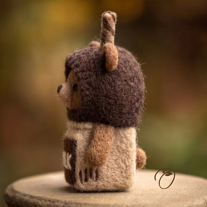Milk Carton Bear Figurine