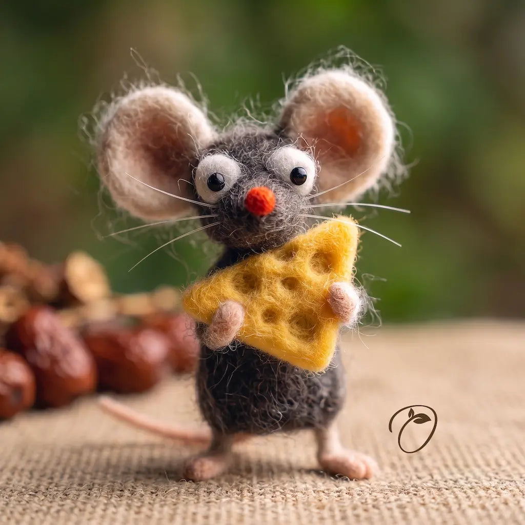 Cheese Keeper Mouse Figurine