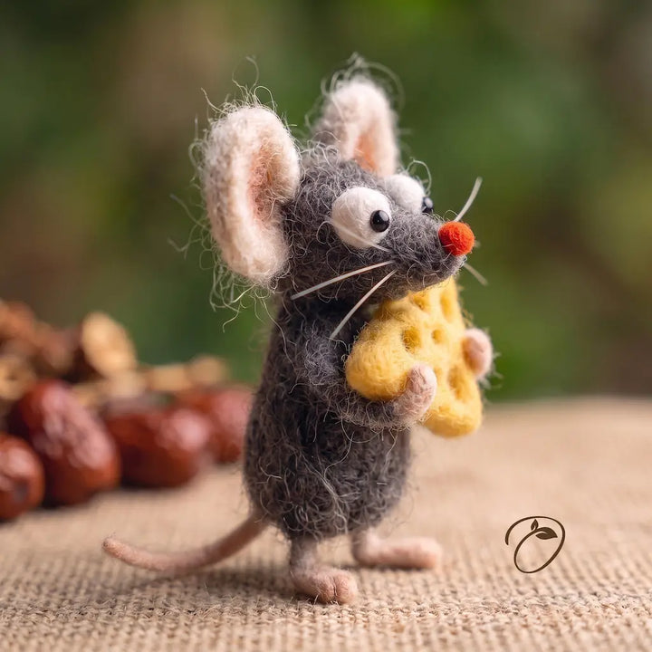 Cheese Keeper Mouse Figurine