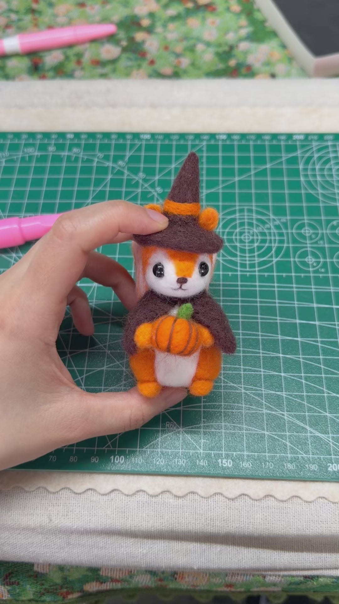 Harvest Witch Squirrel Figurine